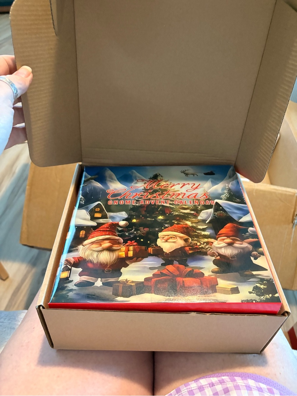 Merry Christmas Gnome Advent Calendar - Festive Red & Green